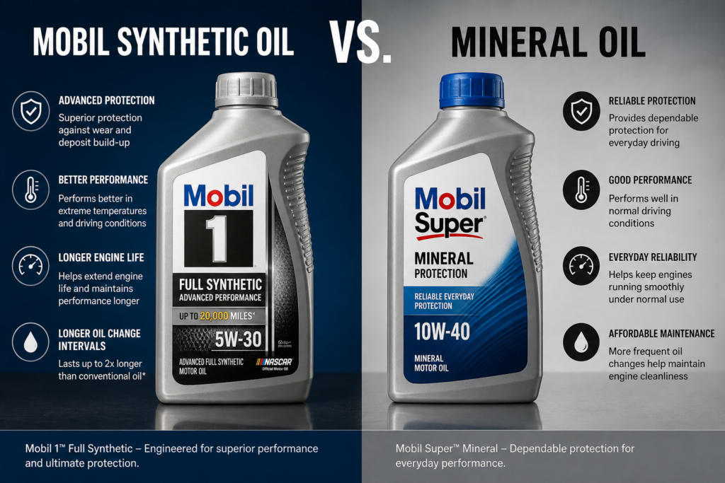 Mineral Oil vs Mobil Synthetic Oil Nigeria: Smart Choice
